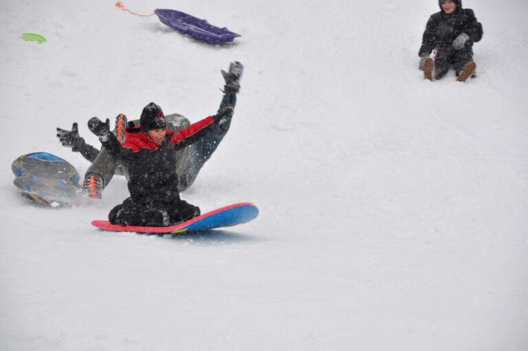 A Sledding Trip with Kayla and Parker